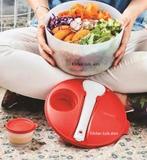 Tupperware Salad on the go 3,9L sla op weg slakom voorraad, Ophalen of Verzenden, Nieuw, Rood, Bak of Kom