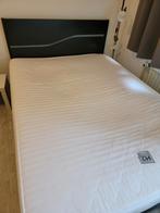 Bed frame and Mattress, Ophalen, Zwart, Tweepersoons, 140 cm