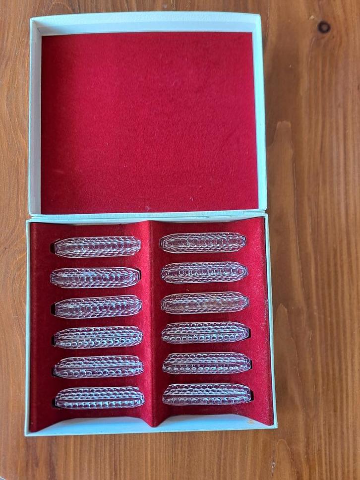 Vintage Kristallen Messenhouders Set, Antiek en Kunst, Antiek | Glas en Kristal, Ophalen of Verzenden