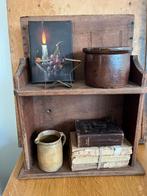 Oud houten rekje vintage,brocant,sober,landelijk, Ophalen of Verzenden, X, X, X