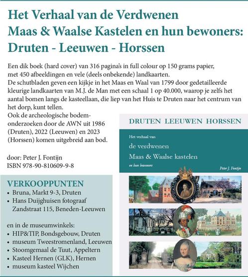 Maas en Waalse Kastelen: Druten Leeuwen Horssen, Boeken, Geschiedenis | Stad en Regio, Nieuw, 20e eeuw of later, Ophalen of Verzenden