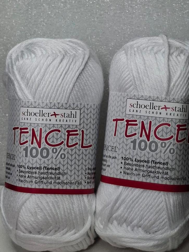 10 bollen Schoeller Stahl Tencel wit babygaren, Hobby en Vrije tijd, Breien en Haken, Nieuw, Breien of Haken, Wol of Garen, Ophalen of Verzenden