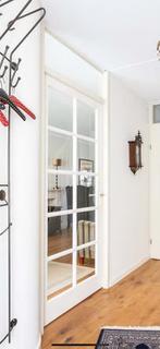 Binnendeur met Kozijn - Hout & Glas, Ophalen, Gebruikt, 80 tot 100 cm, Binnendeur