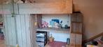 Steigerhouten Hoogslaper met Bureau & Kast, Ophalen, Gebruikt, 100 cm of meer, Hoogslaper of Stapelbed