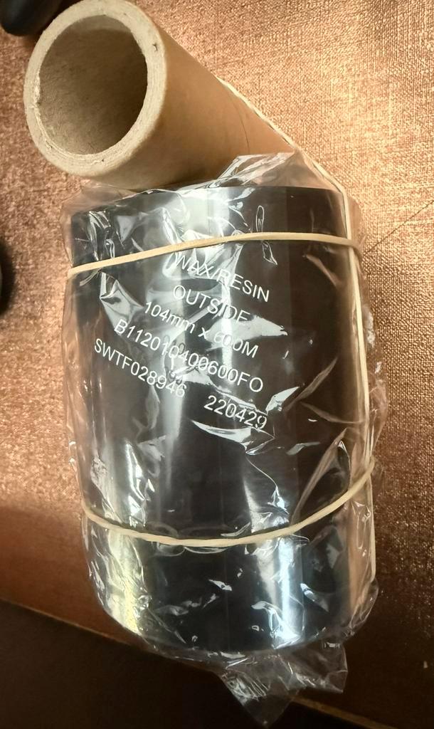 Nieuw thermisch transferlint wax-resin outside 104mm x 600m, Computers en Software, Printerbenodigdheden, Nieuw, Printertape, Ophalen of Verzenden