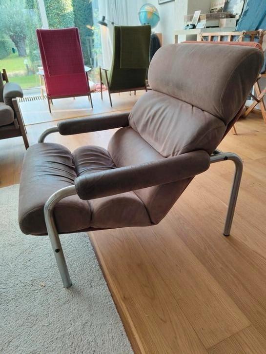 1970s brutalist stoel Gelderland, Jan des bouvrie, Huis en Inrichting, Stoelen, Zo goed als nieuw, Hout, Bruin, Ophalen