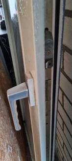 Merbau Buitendeur Draai Kiep, Gebruikt, 80 tot 100 cm, Glas, Ophalen of Verzenden