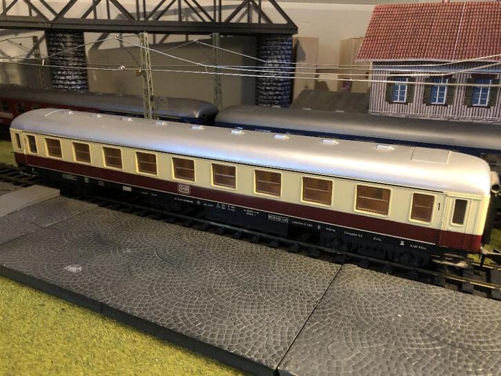 DB (UIC x) Reisezugwagen 'Rheingold' - Lima SPOOR 0, Hobby en Vrije tijd, Modeltreinen | Overige schalen, Zo goed als nieuw, Wagon