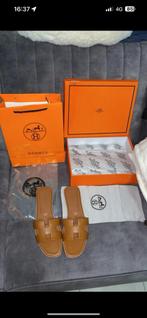Hermes slippers dames bruin 38 nieuw, Bruin, Nieuw, Ophalen of Verzenden, Hermes