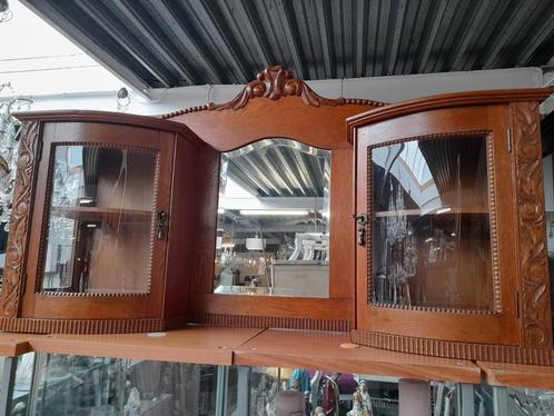 Mooie opzet of hang kast.met spiegel, Antiek en Kunst, Antiek | Spiegels, Minder dan 50 cm, Minder dan 100 cm, Ovaal, Ophalen