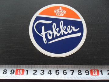 sticker Luchtvaart  FOKKER  logo  beschikbaar voor biedingen