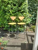 Barset 1 2  3  barkrukken  bartafel vintage memphis style, Ophalen, Gebruikt, 90 cm of meer, Metaal