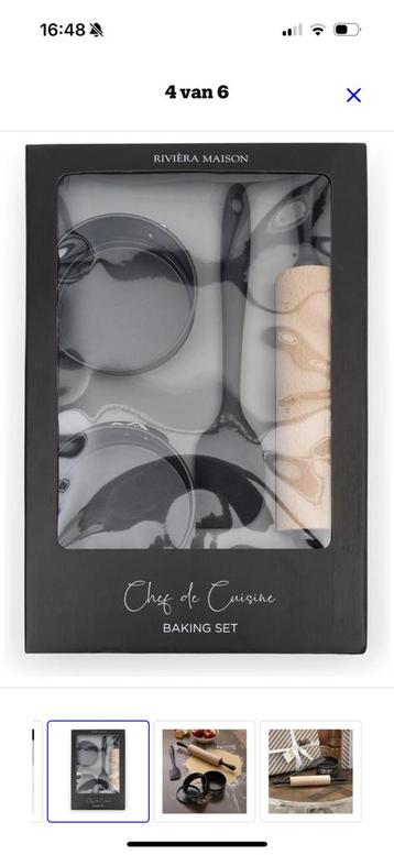 Riviera Maison Bakset - Chef De Cuisine Baking Set - Zwart beschikbaar voor biedingen
