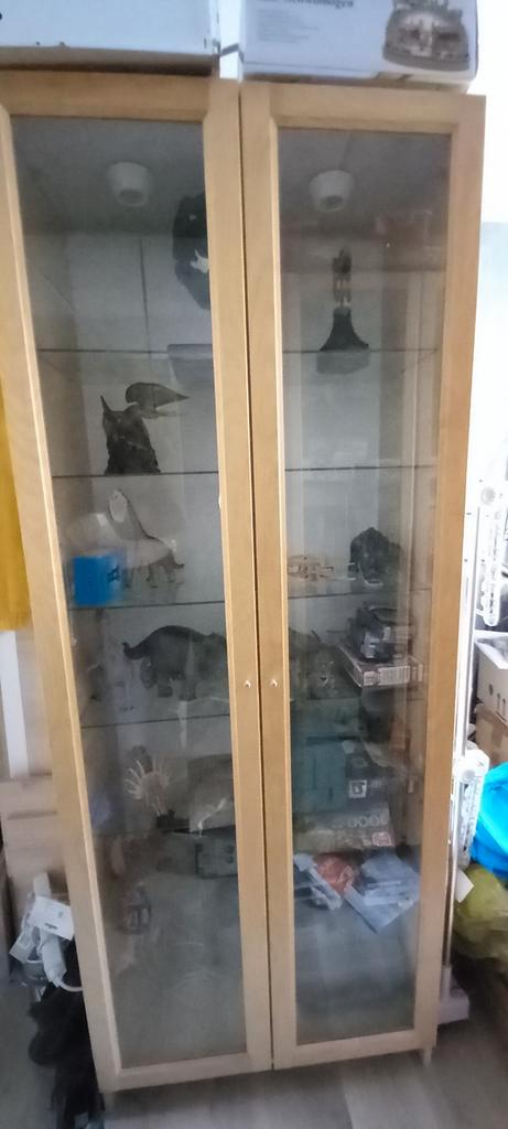 Billy byom deuren boekkast / vitrinekast Ikea, Huis en Inrichting, Kasten | Vitrinekasten, 200 cm of meer, 50 tot 100 cm, 25 tot 50 cm