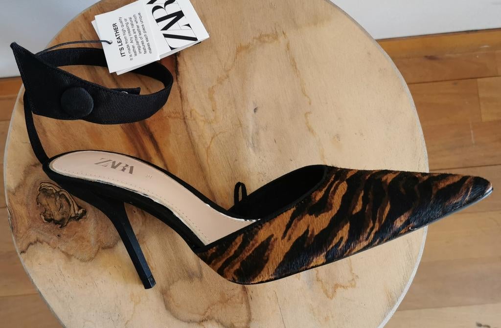 ZARA leren pumps mt. 38, Pumps, Bruin, Verzenden, Zara