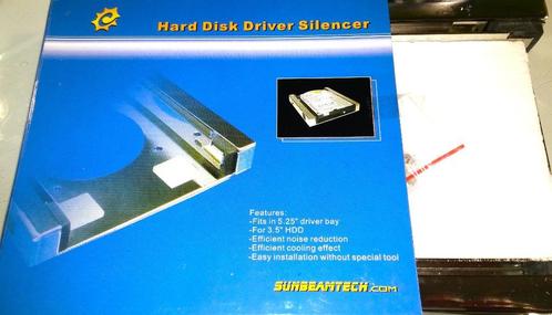 3.5 -5.25" HDD Hard Disk Silencer Cooler Drive Bay Mount, Computers en Software, Harde schijven, Nieuw, Desktop, Intern, HDD, PATA