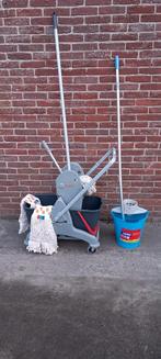 Professionele TASKI mopkar – dubbel emmer + wringer – netjes, Huis en Inrichting, Schoonmaakartikelen, Ophalen, Dweilemmer, -bak, of -wagen