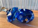 Blauw glazen potje met deksel, Antiek en Kunst, Antiek | Glas en Kristal, Ophalen of Verzenden