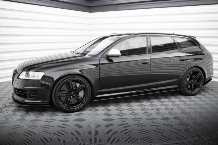 Race Voorlip sideskirt diffuser - Audi RS6 C6 07-10, Auto diversen, Tuning en Styling, Ophalen of Verzenden