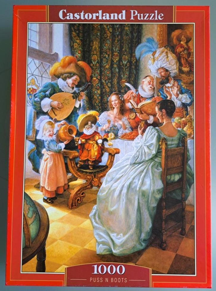 Castorland puzzel Puss in Boots / De gelaarsde kat 1000 st., Hobby en Vrije tijd, Denksport en Puzzels, Zo goed als nieuw, Legpuzzel