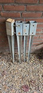 4 verzinkte paalhouders, Ophalen, Minder dan 180 cm, Palen