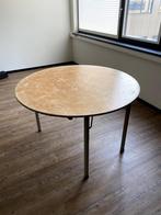 Vintage horeca klaptafel - Let's Go Round 122cm, Huis en Inrichting, Tafels | Eettafels, Ophalen, Gebruikt, Metaal, Vier personen