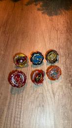 6 Beyblades incl. Launcher, Ophalen of Verzenden, Gebruikt