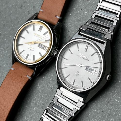 Seiko King Seiko en Grand Quartz, Sieraden, Tassen en Uiterlijk, Horloges | Heren, Gebruikt, Seiko, Staal, Ophalen of Verzenden