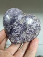 Hart van Lepidoliet met rookkwarts, Verzamelen, Mineralen en Fossielen, Ophalen of Verzenden, Mineraal