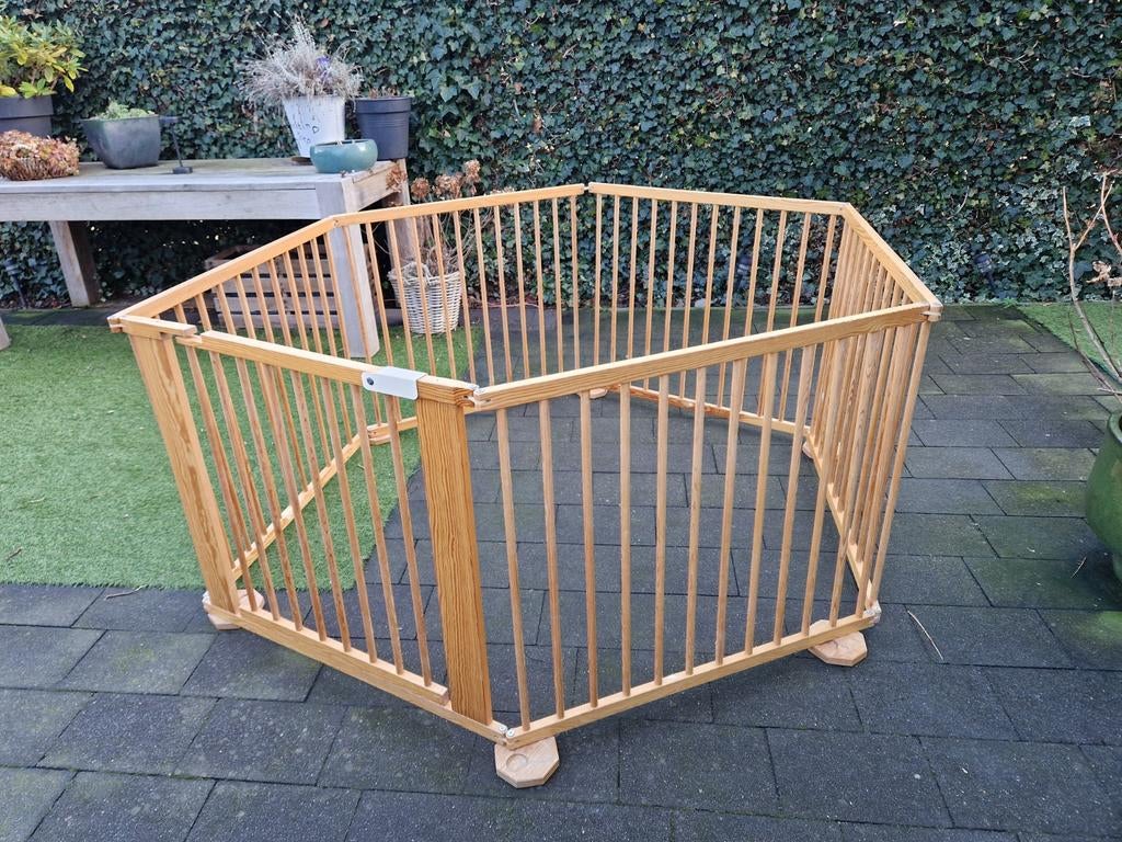 Houten Zeshoekige Grondbox / Playpen, Kinderen en Baby's, Boxen, Ophalen, Gebruikt, Overige vormen