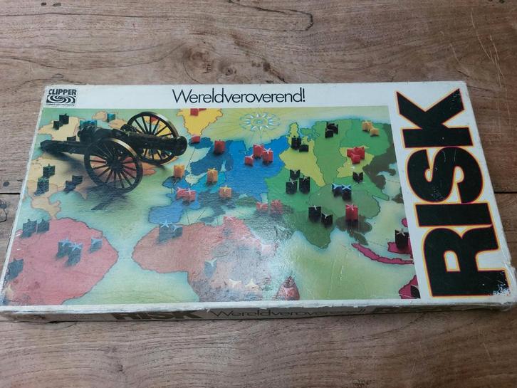 Risk: Wereldveroverend! – Clipper-editie (1982) – Compleet, Hobby en Vrije tijd, Gezelschapsspellen | Bordspellen, Gebruikt, Een of twee spelers