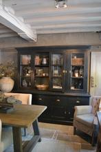 Prachtige stoere zwarte landelijke buffetkast 4 deurs, Ophalen, Met deur(en), 200 cm of meer, 150 tot 200 cm