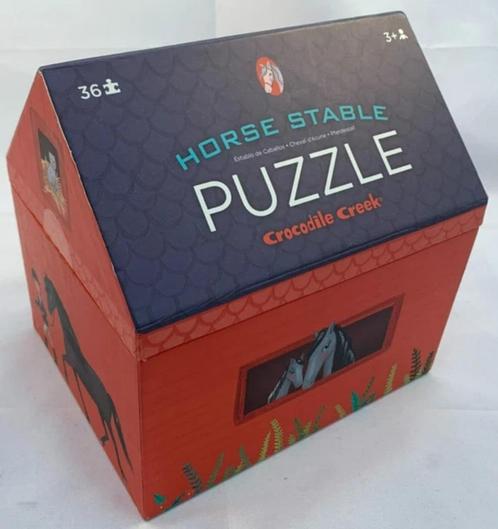 Crocodile Creek Puzzel 36 stukjes Paardenstal Compleet, Kinderen en Baby's, Speelgoed | Kinderpuzzels, Zo goed als nieuw, 10 tot 50 stukjes