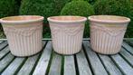 3 bloempotten terracotta guirlande sierrand Italië Ø 22,5cm, Tuin en Terras, Bloempotten, Ophalen of Verzenden, Rond, Terracotta