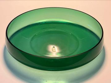 Groene schaal 26 cm á la Industiele Serie Leerdam 1961 beschikbaar voor biedingen