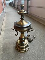 staande schemerlamp tafellamp brons kleurig koper vintage, Huis en Inrichting, Gebruikt, Klassiek, Ophalen of Verzenden, Metaal