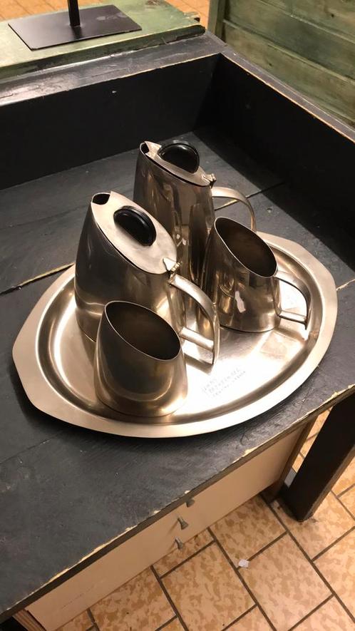 Hans Przyrembel Verzilverd Bauhaus set, Antiek en Kunst, Antiek | Tin, Ophalen of Verzenden