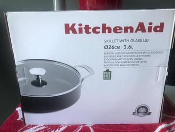 KitchenAid Stoofpan met glazen deksel 26cm - 3.6L beschikbaar voor biedingen