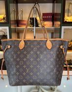 Louis Vuitton Neverfull MM Monogram, Ophalen, Zo goed als nieuw, Bruin, Shopper