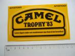 sticker CAMEL Trophy rally race 83 landrover land rover race, Ophalen of Verzenden, Zo goed als nieuw, Bedrijf of Vereniging