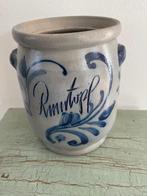 Vintage Keulse pot / Rumtopf. Grijs / blauw motief. Gemerkt., Antiek en Kunst, Ophalen
