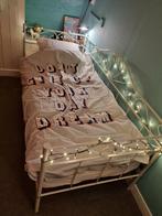 Wit metalen sofabed Valerie 90x200 (zonder matras), Ophalen, Gebruikt, 90 cm, Eenpersoons