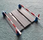 Lego trein 4,5 & 12 Volt blauwe rails spoorweg overgang., Ophalen of Verzenden, Zo goed als nieuw, Complete set, Lego