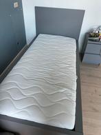 IKEA Malm 1-persoonsbed + matras en 4 seizoenen dekbed, Ophalen, Eenpersoons, Grijs, Deken of Dekbed