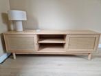TV-meubel/dressoir eiken kleur met rotan, Ophalen, 150 tot 200 cm, Zo goed als nieuw, Minder dan 100 cm