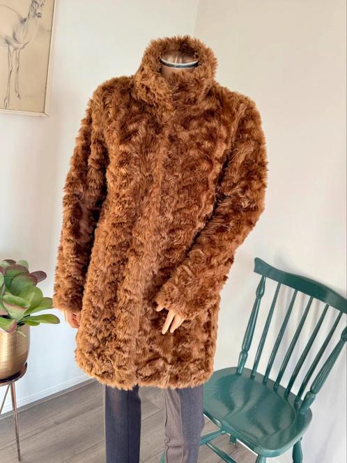HALLHUBER faux fur jas maat 40 - camel, Kleding | Dames, Jassen | Winter, Zo goed als nieuw, Maat 38/40 (M), Bruin, Ophalen of Verzenden