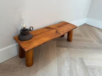 Landelijk houten krukje / decoratief bankje 60x20x20cm beschikbaar voor biedingen