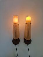 2 vintage lampen design massive metaal glas, Onbekend, Ophalen of Verzenden, Zo goed als nieuw, Glas
