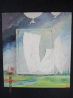 Schilderij op paneel met extra doos beschilderd 25 x 23 x 3,, Ophalen of Verzenden