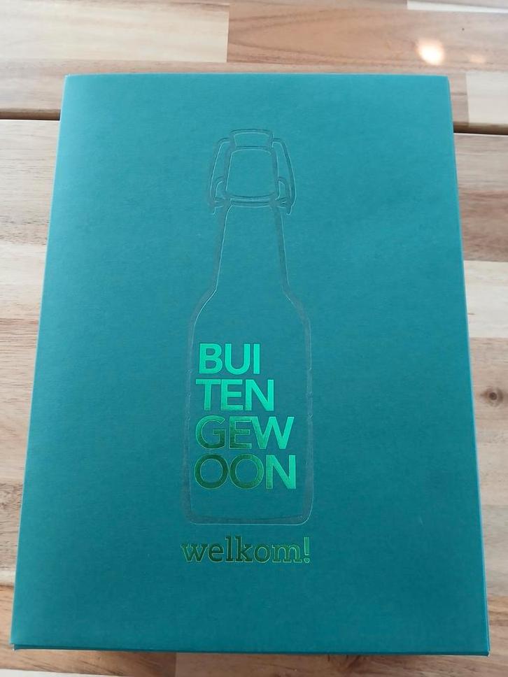 Grolsch Vakmanschap Set - Nieuwstaat!, Verzamelen, Porselein, Kristal en Bestek, Zo goed als nieuw, Glas of Glazen, Verzilverd